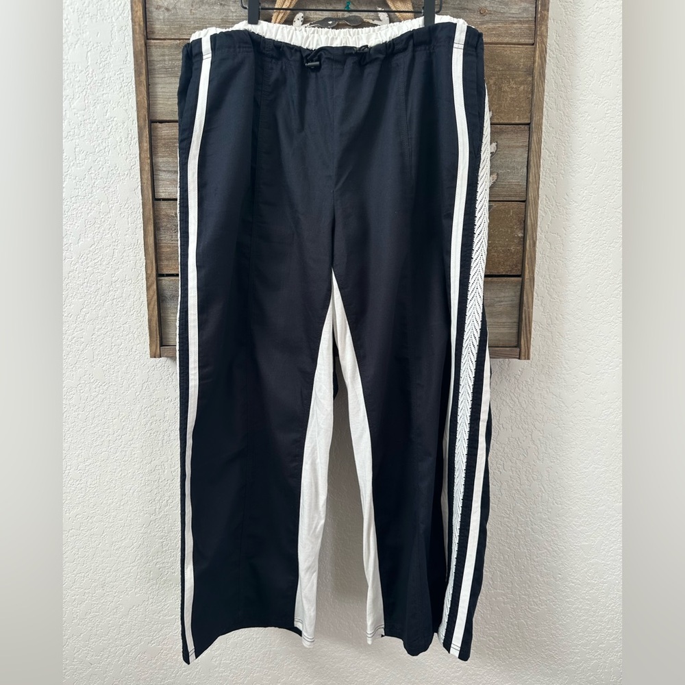 Anthropologie Daily Practice Black and White track Pants ladies‎ XL NWT